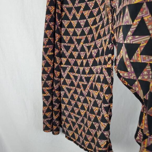 LulaRoe SMALL Black Print Open Front Cardigan Cover Top - Picture 9 of 10